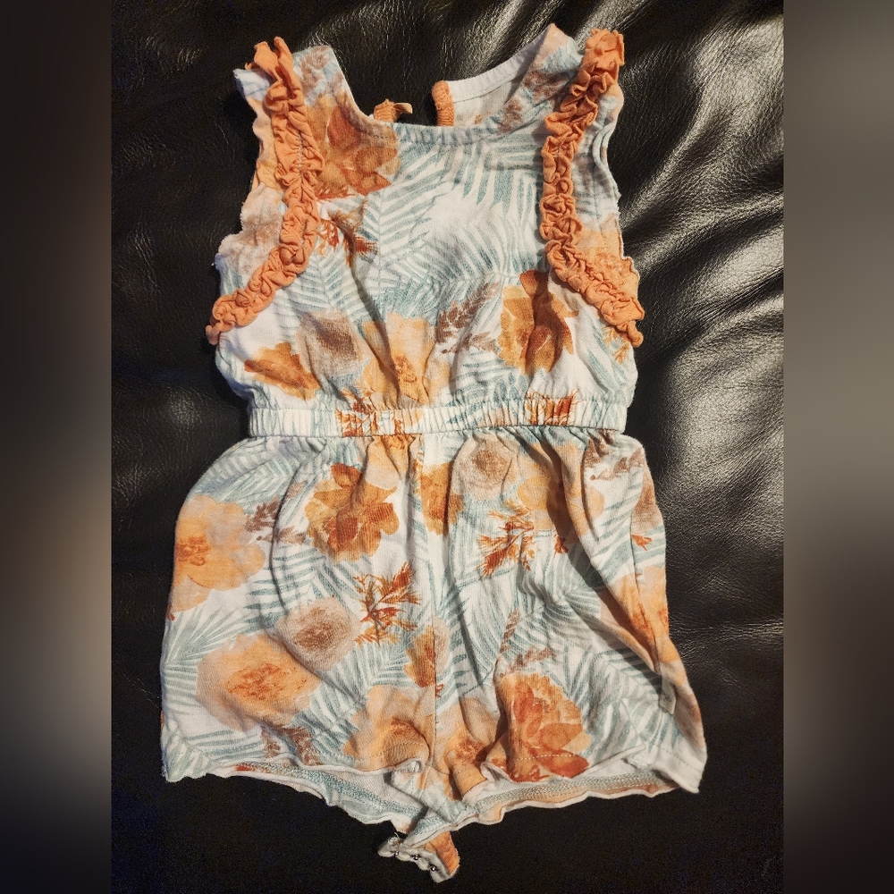 12 mo burts bees romper, organic cotton